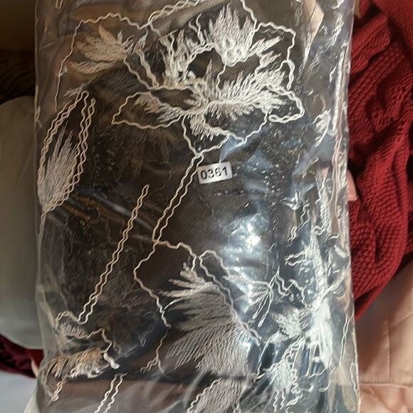 JS Collections Surplice Embroidered Gown dress Size 10 in Black nude - Picture 7 of 7